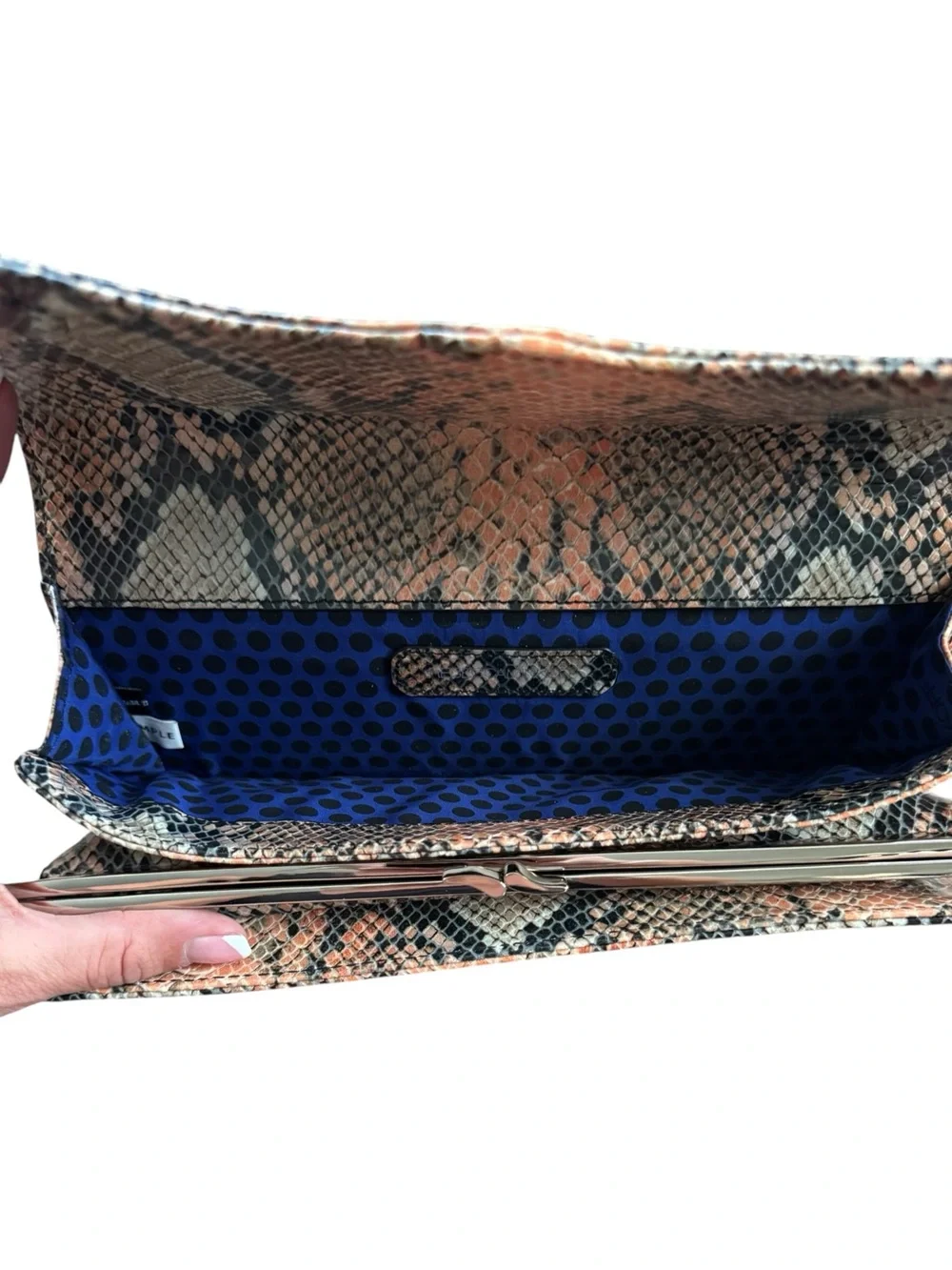Rebecca Minkoff Jean Convertible Snakeskin Print Clutch or Wallet